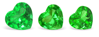 Emerald Heart Shape Set by Gandhi Enterprises
