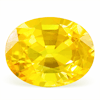 Yellow sapphire oval