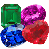 Gandhi logo - Sapphire, Ruby, Emerald