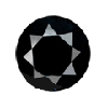 Black sapphire round