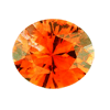 Fancy orange sapphire oval