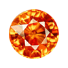 fancy orange sapphire round