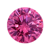 Pink Sapphire Round Diamond Cut