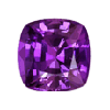 violet / purple sapphire cushion